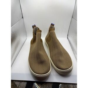 Rothys Chelsea Boot Camel Herringbone Knit Ankle Sneakers Womens 9